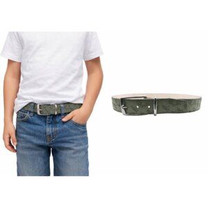 WONDER NATION Boys Size Medium Green Dinousaur Belt w/ Silver Buckle NWT